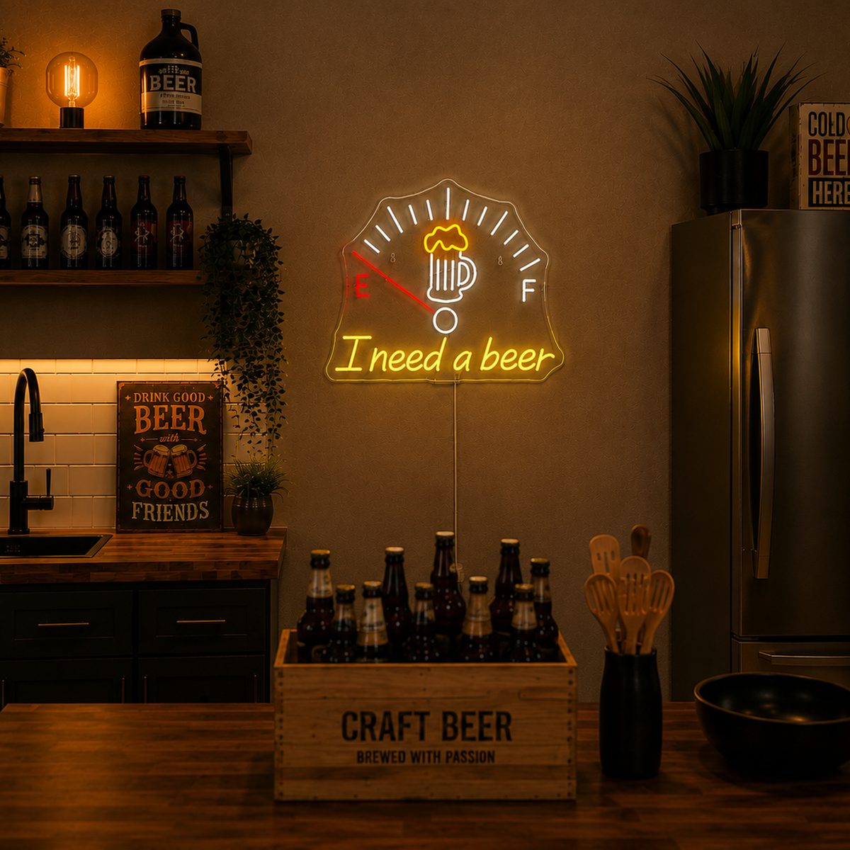 I Need A Beer - Neon LED