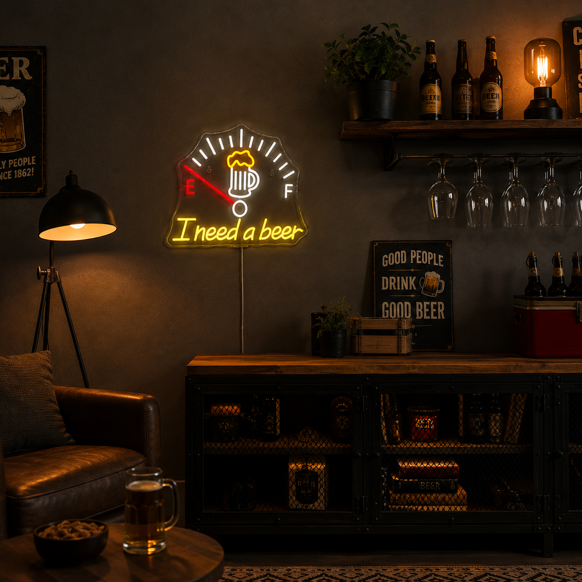 I Need A Beer - Neon LED